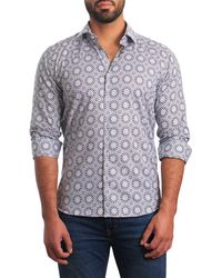 Jared Lang - Trim Fit Floral Print Cotton Button-up Shirt - Lyst