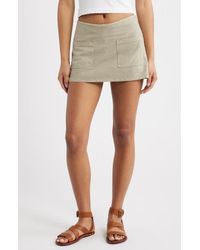 BDG - Dariah Linen Blend Skort - Lyst