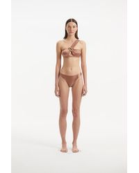 Moeva - Sereia One Shoulder Satin Bikini Top - Lyst