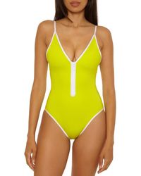 Trina Turk - Triumph Front Zip One-Piece Swimsuit - Lyst