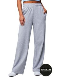 Fabletics - Year Round Terry Wide Leg Sweatpant - Lyst