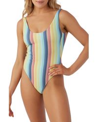 O'neill Sportswear - Beach Bound Stripe North Shore One-piece Swimsuit - Lyst