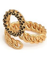 ZARUX - Circle Twist Cuban Ring - Lyst