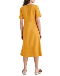 Seasalt Cornwall - Grass Wave Linen Midi Dress - Lyst