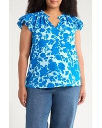Sugarlips - Marinelle Belliss Floral Flutter Sleeve Top - Lyst