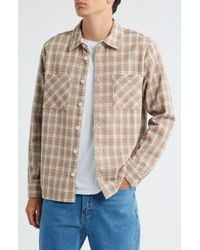 Wax London - Whiting Plaid Recycled Cotton Blend Shirt Jacket - Lyst
