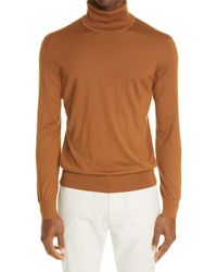 Zegna - Cashseta Light Cashmere & Silk Turtleneck Sweater - Lyst