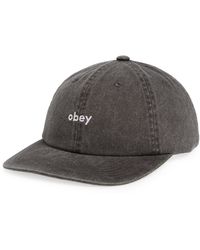 Obey - Logo Cotton Twill Baseball Cap - Lyst