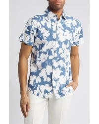 Rodd & Gunn - Everton Terrace Sport Fit Floral Short Sleeve Cotton Button-up Shirt - Lyst