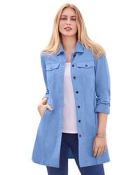 Jessica London - Long Denim Jacket - Lyst