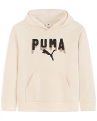 PUMA - Kids' Class Pack Logo Appliqué Fleece Pullover Hoodie - Lyst