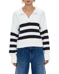 Pistola - Arlo Stripe Cotton Polo Sweater - Lyst