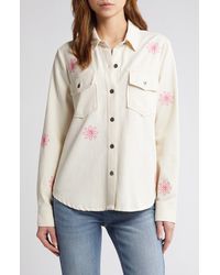 Rails - Loren Floral Embroidered Button-up Twill Shirt - Lyst