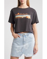 Rip Curl - Sunset Crop Cotton Jersey Graphic T-shirt - Lyst