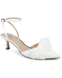 Badgley Mischka - Favor Ankle Strap Pointed Toe Kitten Heel Pump - Lyst