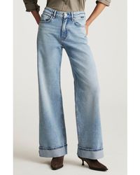 Mavi - Florida Cuffed Wide Leg Jeans - Lyst
