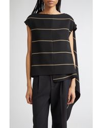 Proenza Schouler - Sutton Stripe Draped Knit Top - Lyst