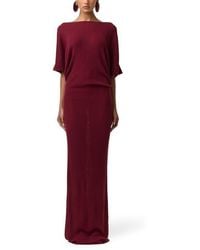 Naked Wardrobe - Open Back Knit Maxi Dress - Lyst