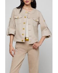L'Agence - Anouk Collarless Jacket - Lyst