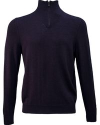 lords of harlech - Quest Fully Fashioned Quarter-Zip Merino Sweater - Lyst