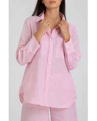 PIETRO BRUNELLI MATERNITY - Linen & Cotton Maternity Button-Up Shirt - Lyst