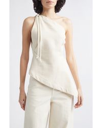 Helmut Lang - One-Shoulder Cotton Top - Lyst