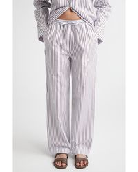 Loulou de Saison - Cisco Stripe Cotton Poplin Drawstring Pants - Lyst