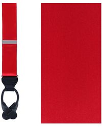 Trafalgar - Dutton Solid Color Silk Button End Suspenders - Lyst