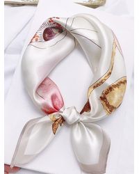 SILKSILKY - Elegant Pure Silk Square Scarf - Lyst