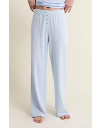 Etam - Katell Pointelle Cotton Pajama Pants - Lyst