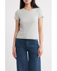 DL1961 - Shrunken V-Neck Tee - Lyst
