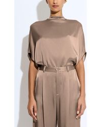 LAPOINTE - Satin Cape Tee - Lyst
