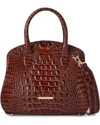 Brahmin - Rosetta Croc Embossed Leather Satchel - Lyst