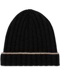 Brunello Cucinelli - Cashmere Rib Knit Beanie - Lyst
