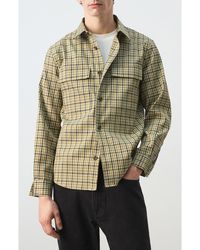 Mango - Plaid Print Shirt Jacket - Lyst
