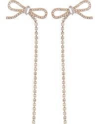 Panacea - Pavé Cubic Zirconia Bow Drop Earrings - Lyst
