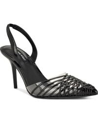 Nine West - Pemma Slingback Pointed Cap Toe Pump - Lyst