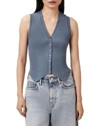AllSaints - Cruz Rib Vest - Lyst