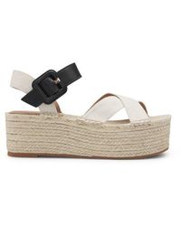 BOSS - Machica Espadrille Ankle Strap Platform Wedge Sandal - Lyst