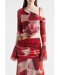 Feners - Susurro Print Off The Shoulder Top - Lyst
