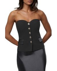 JLUXLABEL - Strapless Button Front Vest - Lyst