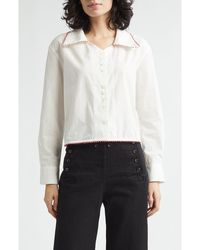 Bode - Redbud Cotton Poplin Button-Up Shirt - Lyst