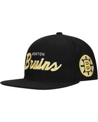 Mitchell & Ness - Boston Bruins Core Team Script 2.0 Snapback Hat - Lyst