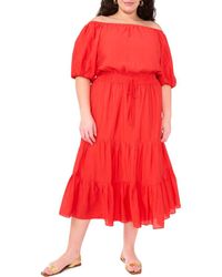 Vince Camuto - Off The Shoulder Tiered Maxi Dress - Lyst