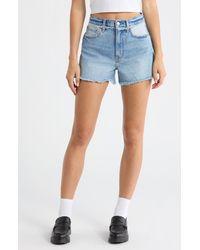 DAZE - The Knockout High Waist Denim Shorts - Lyst