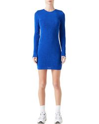 Grey Lab - Long Sleeve Mini Sweater Dress - Lyst