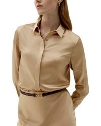 LILYSILK - Basic Concealed Placket Silk Shirt - Lyst