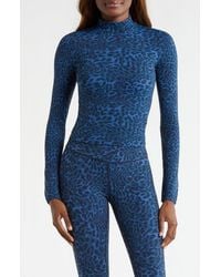 Mpg - Leopard Print Long Sleeve Top - Lyst