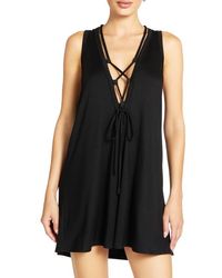 Robin Piccone - Ava Lace-Up Cover-Up Tunic - Lyst