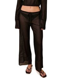 Solid & Striped - The Athena Stripe Wide Leg Cover-Up Pants - Lyst